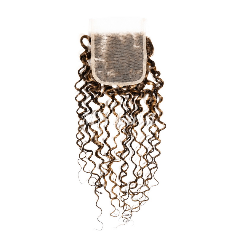 Water Wave #4/27 Highlight Virgin Human Hair 4x4 13x4 Transparent Lace Closure/Frontal - 图片 3